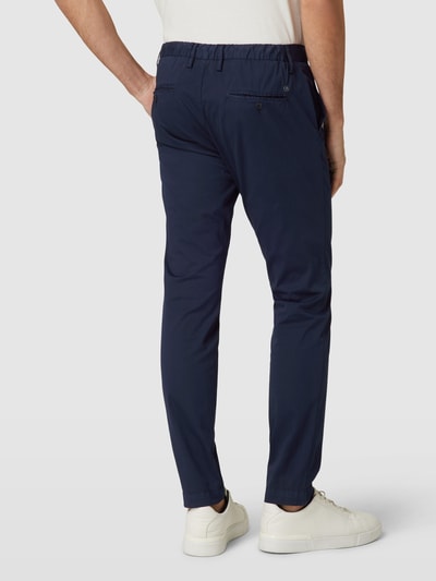 ALBERTO Regular fit stoffen broek met tunnelkoord, model 'JUMP' Marineblauw - 5