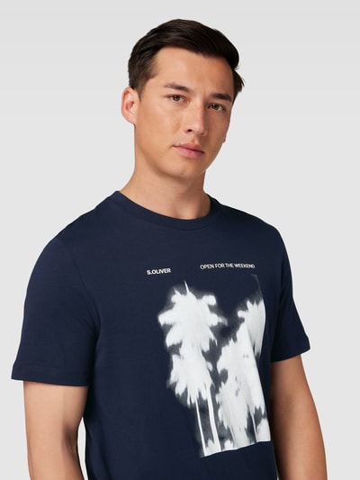 s.Oliver RED LABEL T-Shirt mit Motiv-Print Marine 3