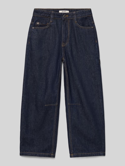 Garcia Jeansy o luźnym kroju z naszywką z logo Ciemnoniebieski 1