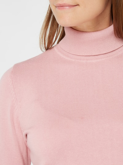 Montego Rollkragen-Pullover aus Baumwollmischung Rosa 4