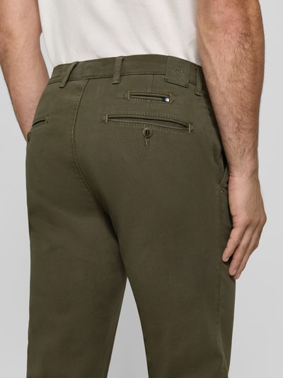 Brax Modern Fit Chino aus Baumwoll-Mix Modell 'Fabio' Oliv 3