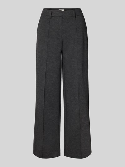 ICHI Wide Leg Stoffhose mit fixierten Bügelfalten Modell 'KATE' Dunkelgrau 2