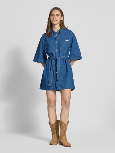 Calvin Klein Jeans Jeansjurk met strikceintuur Jeansblauw - 1