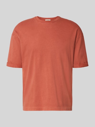 Produktfoto, T-Shirt mit Rundhalsausschnitt Modell 'NOLIEN 10' von Drykorn aus reiner Baumwolle, relaxed Fit, rötlich, glatte Textur