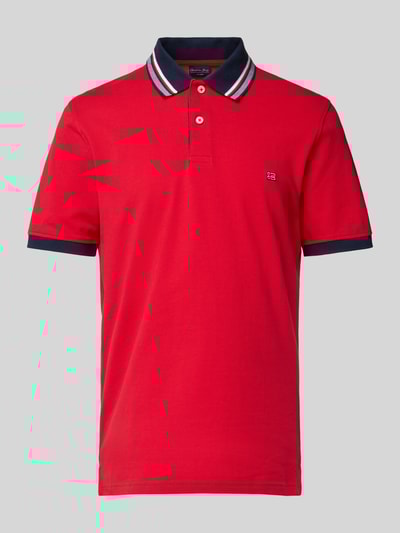 Christian Berg Men Regular Fit Poloshirt aus reiner Baumwolle Rot 2