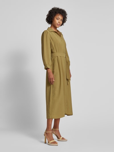 Bash Midikleid mit Bindegürtel Modell 'LARA' Khaki 1