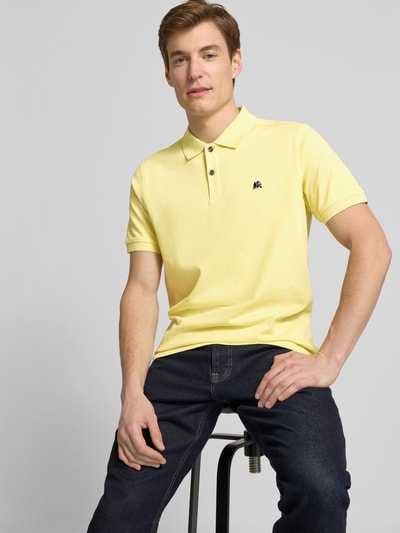 Lerros Poloshirt met labelstitching Geel - 3