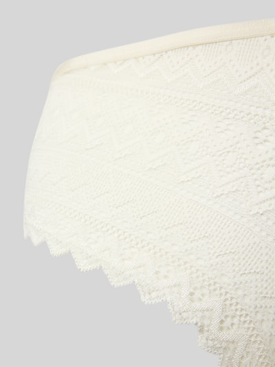 Skiny Slim Fit Slip mit Logo-Applikation Modell 'Cheeky' Offwhite 2