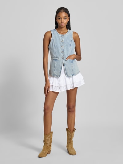 Only Leicht ausgestellter Mini-Skort aus reiner Baumwolle Modell 'NALLA LIFE' Weiss 1