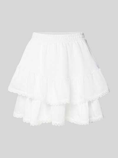 Gina Tricot Minirock mit Häkelspitze Modell 'Boho' Ecru 2