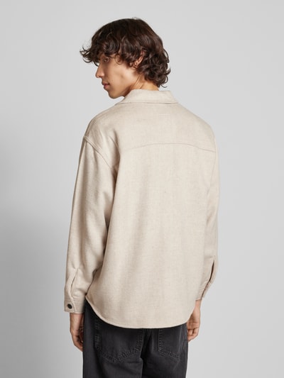 Jack & Jones Regular fit vrijetijdsoverhemd met paspelzakken op de borst Offwhite - 5