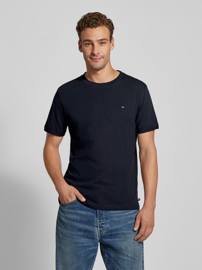 Tommy Hilfiger T-shirt z wyhaftowanym logo Granatowy 4