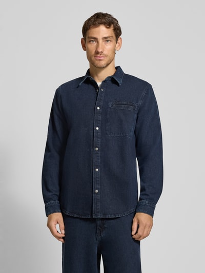 ARMEDANGELS Regular fit vrijetijdsoverhemd van puur katoen model 'WELT' Donkerblauw - 4