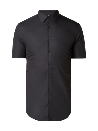 Jake*s Slim Fit Business-Hemd mit kurzem Arm Black 2