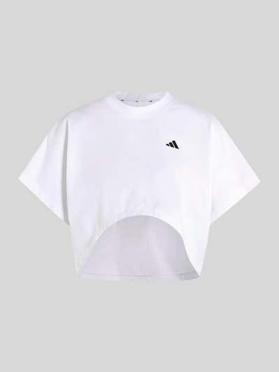 adidas Training Loose Fit Sport-T-Shirt aus Baumwoll-Mix Modell 'PrimeLift' Weiss 1