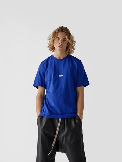MSGM T-Shirt mit Brand-Print Royalblau 4