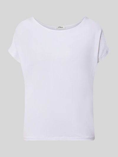 s.Oliver RED LABEL T-Shirt mit überschnittener Schulter Weiss 1