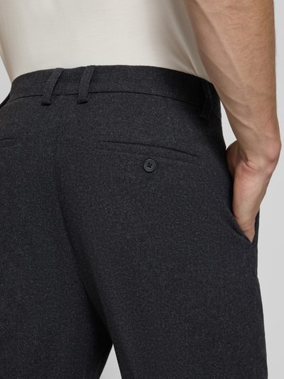 Lindbergh Spodnie materiałowe o kroju straight fit z domieszką bawełny Czarny 3