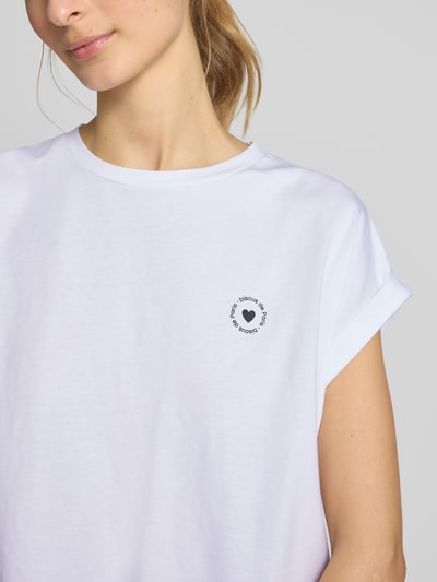 OPUS T-shirt met ronde hals, model 'Sparis' Wit - 3
