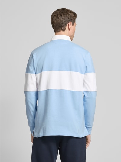 Polo Sport Longsleeve mit Polokragen Hellblau 5