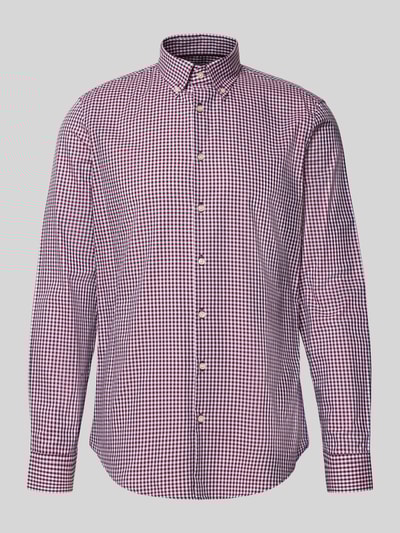 Jake*s Regular Fit Freizeithemd mit Button-Down-Kragen Rot 2