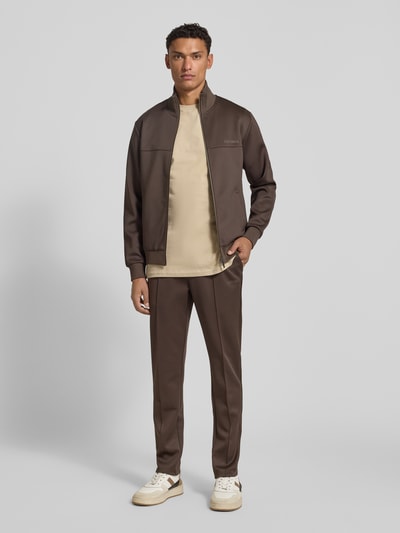 Les Deux Jacke mit Stehkragen Modell 'Ballier Track' Mittelbraun 1