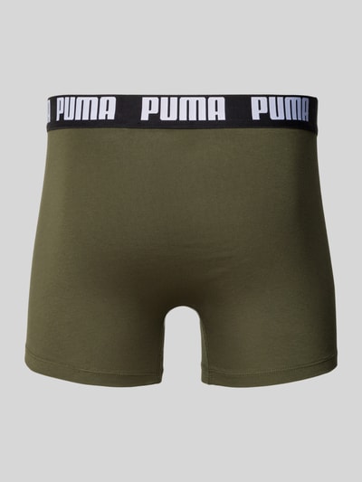 Puma Trunks mit Label-Detail im 2er-Pack Oliv 3