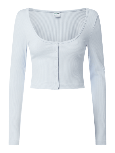 PUMA PERFORMANCE Cropped Shirt mit Rippenstruktur  Hellblau 1