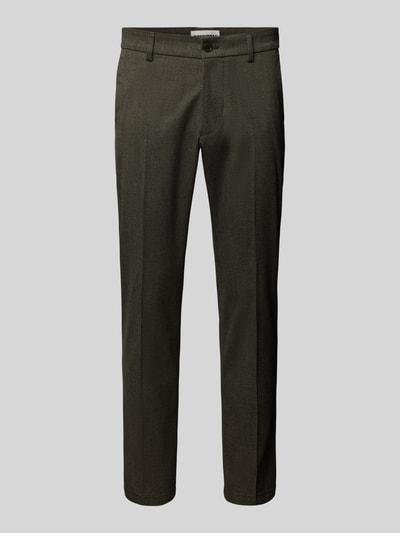 Drykorn Slim fit pantalon met steekzakken, model 'Ajend' Middenbruin - 2