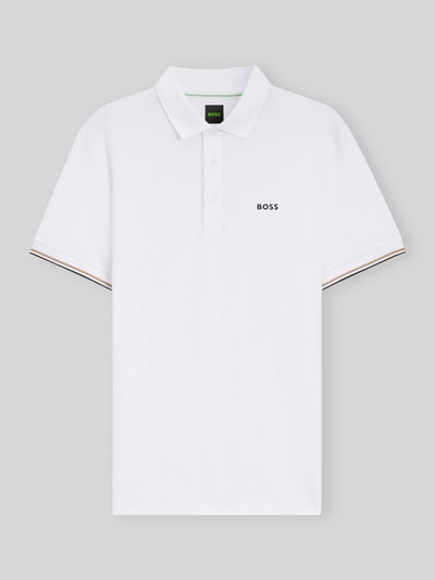 BOSS Green koszulka polo o kroju slim fit z wytłoczeniem emotikon piłki tenisowej model 'PL_TOC GAME1' Biały 2