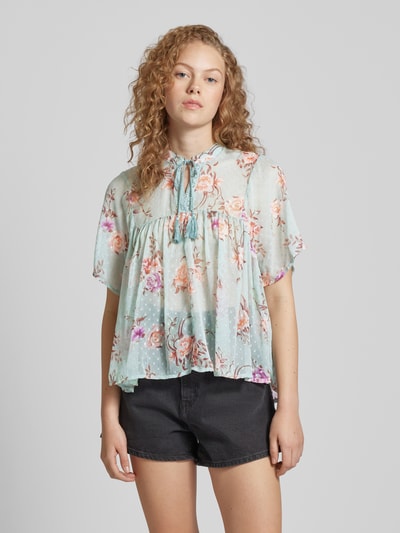 Only Blouse met bloemenmotief, model 'AIDA ELISA' Mintgroen - 4