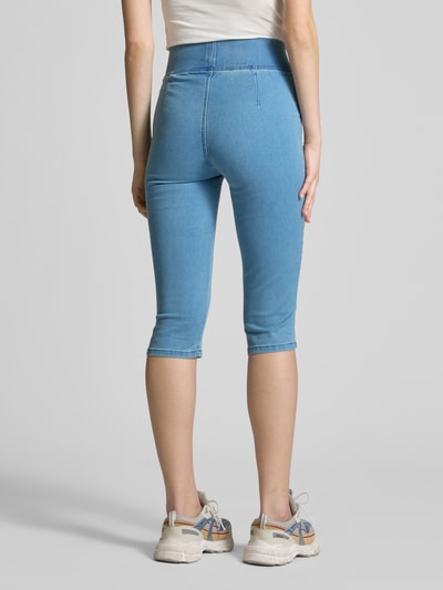 Noisy May High waist skinny fit korte jeans met brede tailleband, model 'ROYAL' Lichtblauw - 5