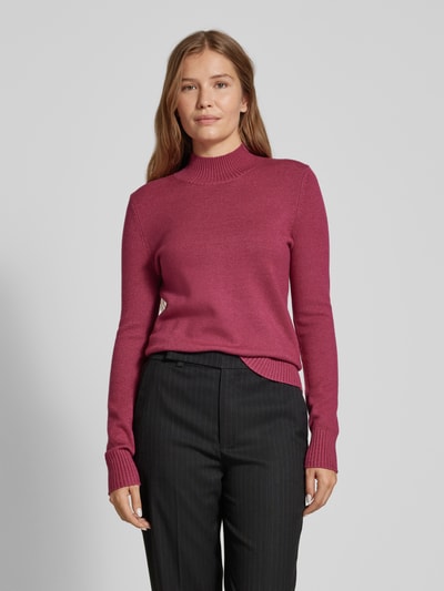 Christian Berg Woman Gebreide pullover met ribboorden, model 'Aliv' Fuchsia gemêleerd - 4