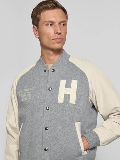 Tommy Hilfiger Relaxed Fit Bomberjacke aus Baumwoll-Mix Hellgrau 3