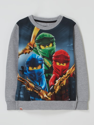 LEGO WEAR Sweatshirt mit Ninjago®-Print Mittelgrau Melange 1