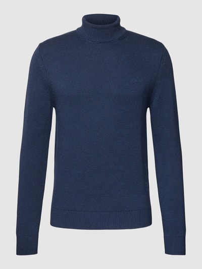 s.Oliver RED LABEL Rollkragenpullover mit Label-Stitching Marine 2