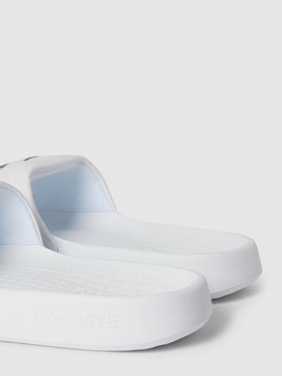 Lacoste Slides mit Label-Details Modell 'Croco' Weiss 3