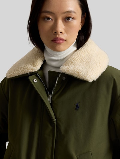 Polo Ralph Lauren Regular Fit Bomberjacke mit Teddykragen Oliv 3