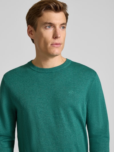 Tom Tailor Regular fit pullover van puur katoen Smaragdgroen - 3