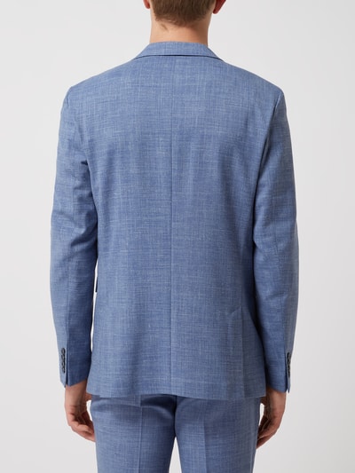 SELECTED HOMME Slim fit 2-knoops colbert met linnen, model 'Oasis' Blauw - 6