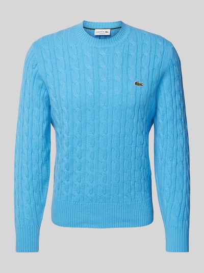 Lacoste Strickpullover  mit Logo-Patch Bleu 2