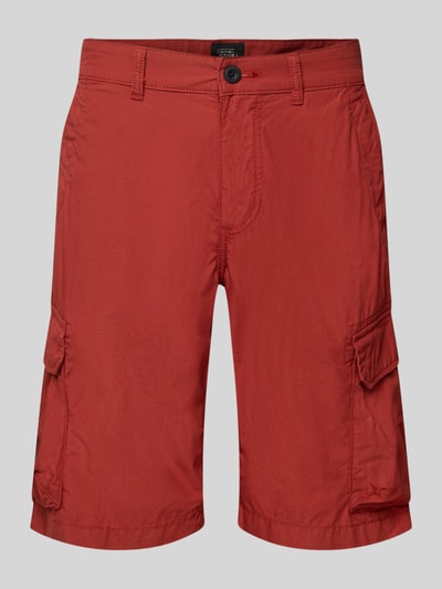 Productfoto, Bermudas mit Cargozakken van camel active in rood, zuivere katoen, regular fit, steekzakken, cargozakken, labeldetail