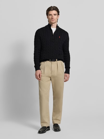 Polo Ralph Lauren Troyer o kroju regular fit z czystej bawełny Czarny 1