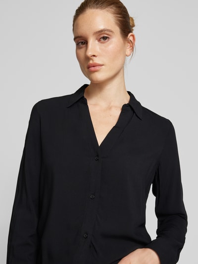 Tom Tailor Loose Fit Bluse aus reiner Viskose mit Kordelzug Black 3