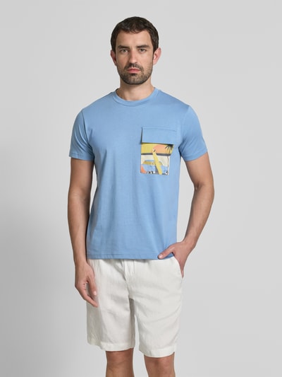 Zeybra T-shirt z kieszenią na piersi Żółty 4