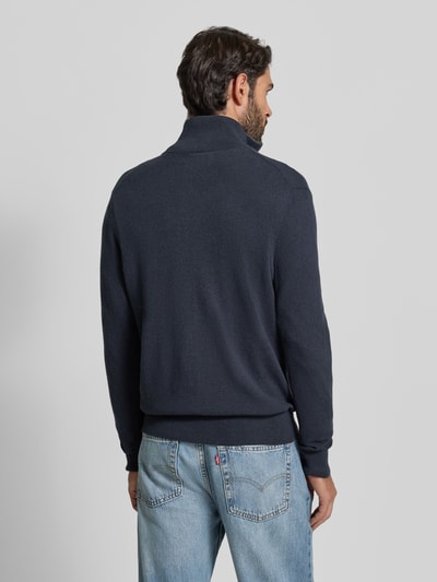 Marc O'Polo Regular Fit Strickjacke aus Baumwoll-Mix mit Schurwoll-Anteil Marine 5