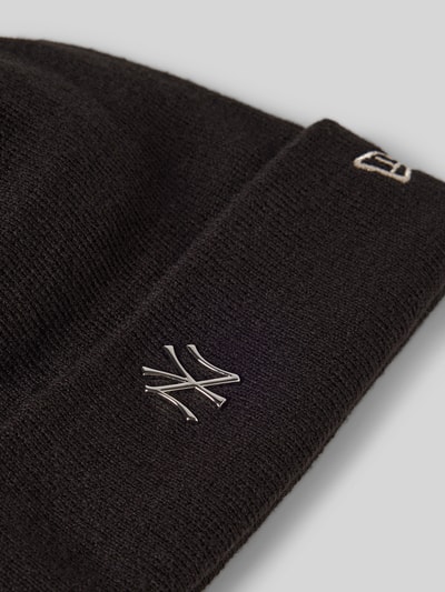 New Era Beanie met labeldetail Zwart - 2