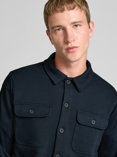 Only & Sons Regular fit overhemdjack met licht structuurmotief, model 'NEWKODYL' Donkerblauw - 3