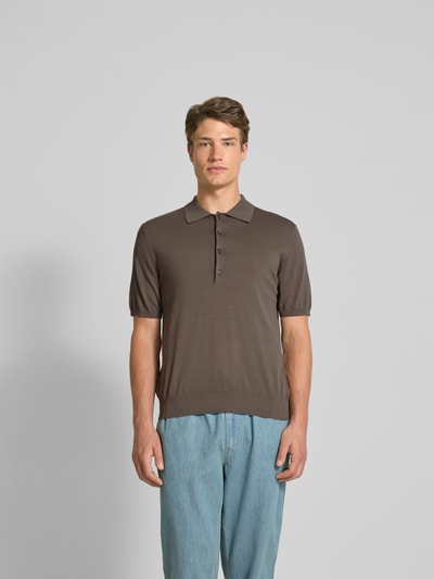 Closed Poloshirt mit gerippten Abschlüssen Anthrazit 4