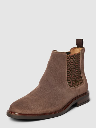 Gant Chelsea boots met rubberen inzetten, model 'Akron' Taupe - 2